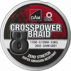 DAM Crosspower 8-Braid 150 m Dark Grey