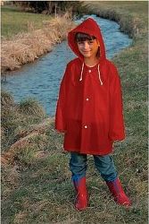 DOPPLER detská pláštenka s kapucňou, veľkosť 140, červená