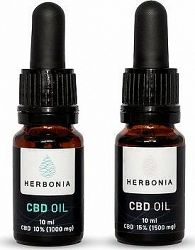 Herbonia Výhodný balíček pre pár, Variant: 10 % CBD Konopný olej, 10 ml + 15 % CBD Konopný olej, 10 ml