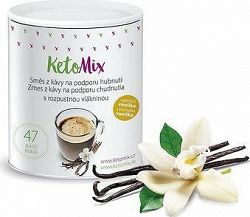 KetoMix Instantní káva na podporu hubnutí s vanilkou, 47 porcí