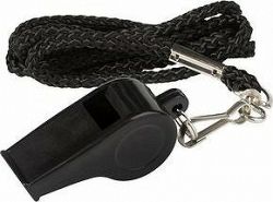 Select Referees whistle plastic w/Lanyard