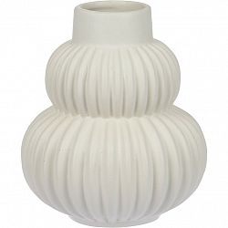 Keramická váza Circulo biela, 13,5 x 15,5 cm